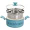 Spice by Tia Mowry Savory Saffron Blue 16 Piece Ceramic Nonstick Cookware Set